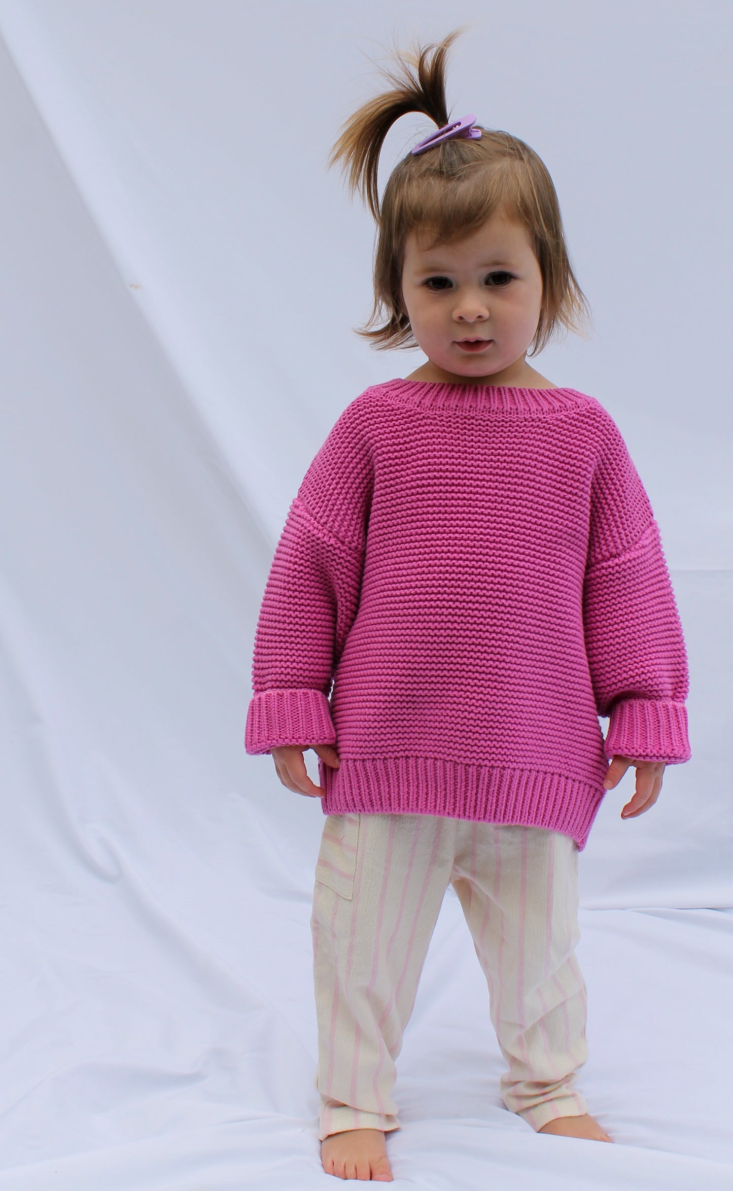 Chunky Knit Pullover - Magenta